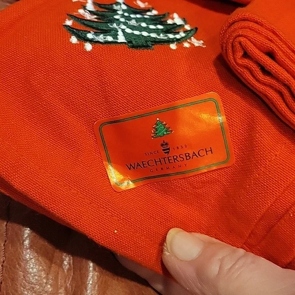 Waechtersbach Napkins/ Linen/Set>4/New W Tags/ Tree Embroidery - Picture 2 of 4